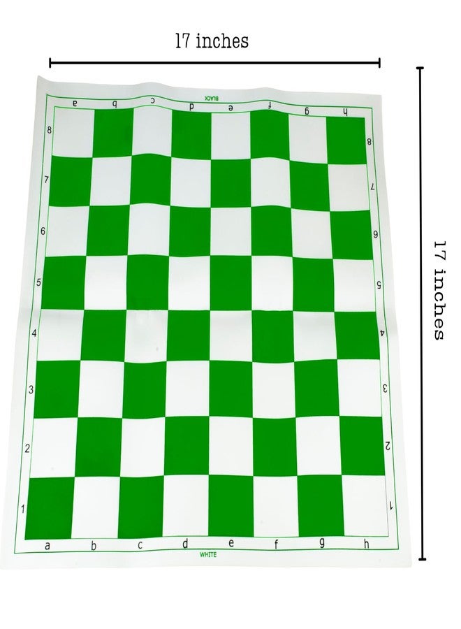 FAIR TOYFUN Tournament Chess Mat, 17Inches X 17 Inches, Vinyl, Foldable, Green Colour for Professionals - Image 5